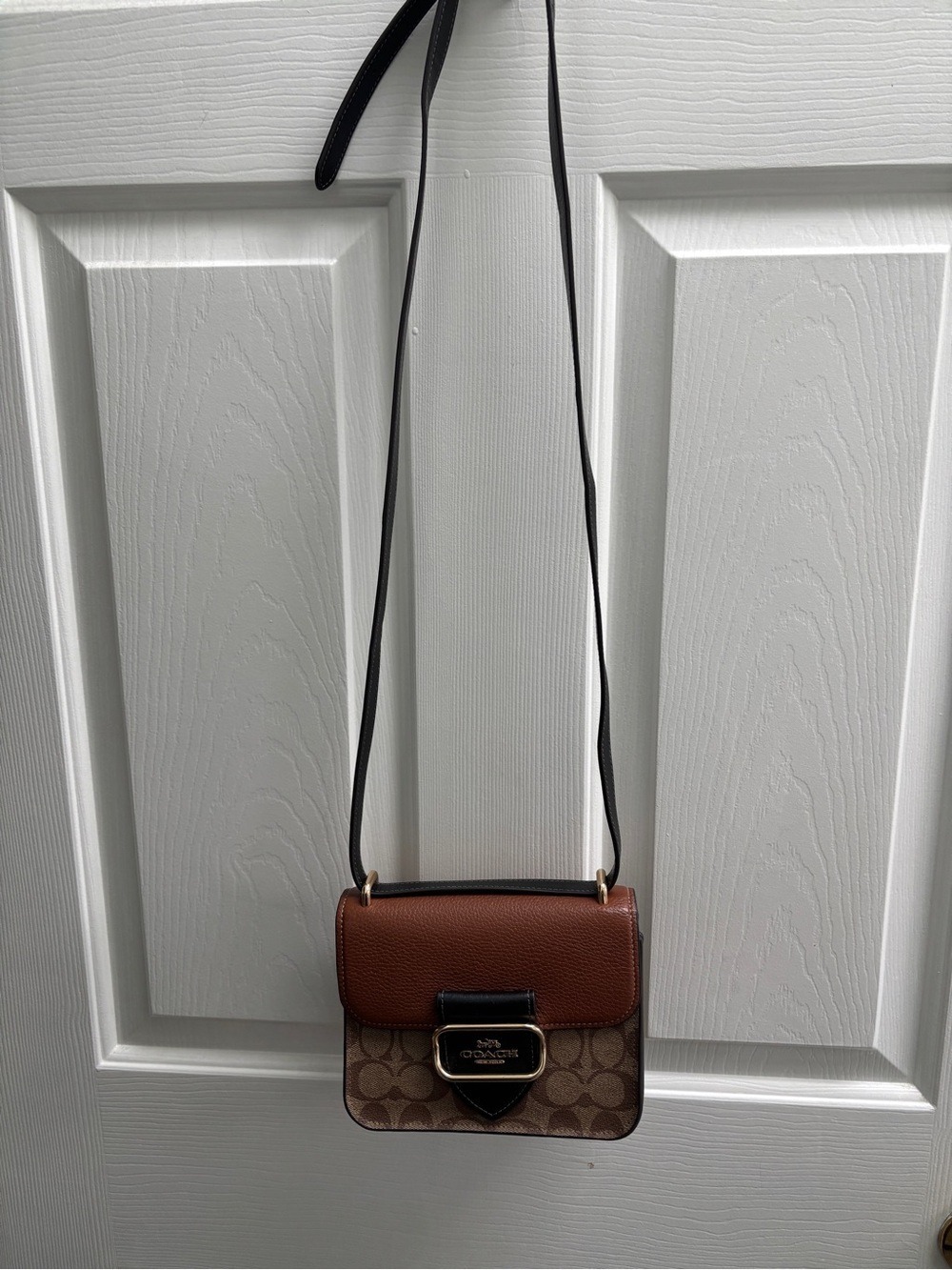 🤎 Coach Morgan Crossbody Bag | Brown Canvas & Leather Gold Hardware 🤎 - Picture 7 of 8